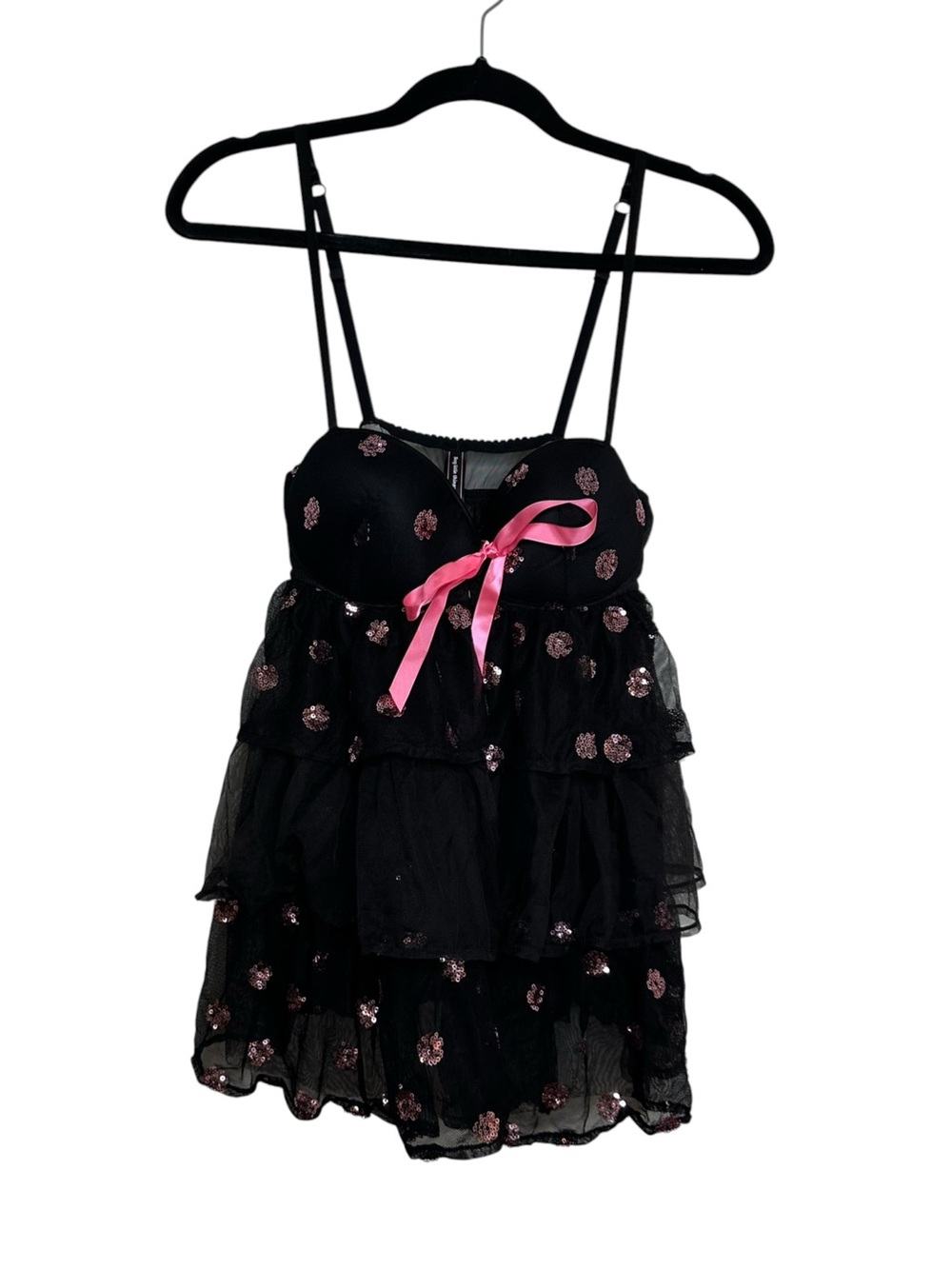 VS Sexy Little Things Tiered Ruffle Polk dot Slip Top